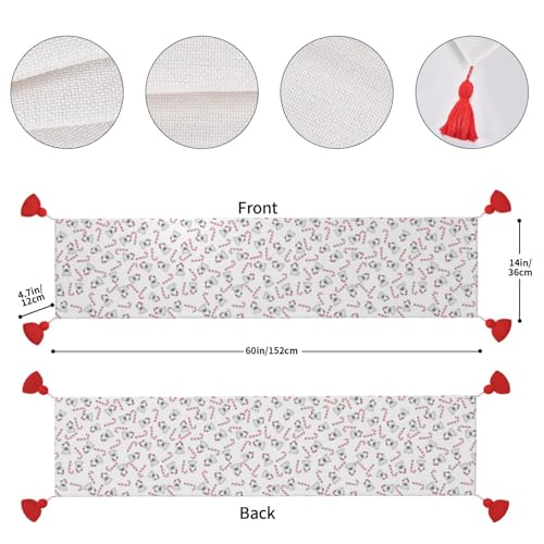 Chemin de table à pompons motif carlin de qualité supérieure pour réception - 5