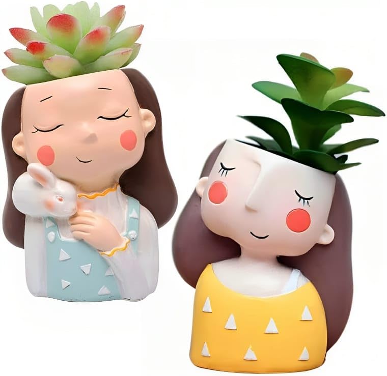 Plant Pot Set, Small Resin Pots for Indoor Plants, Set of 2 (B0D45C717T) Amazon Price History, Amazon Price Tracker