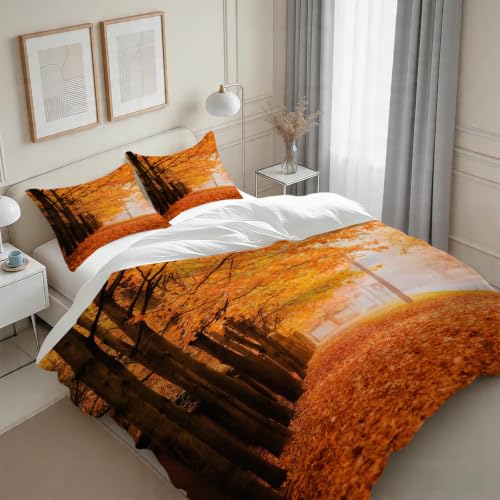 Housse Couette Imprimée 3D forêt d'érables en microfibre douce anti-plis - 4