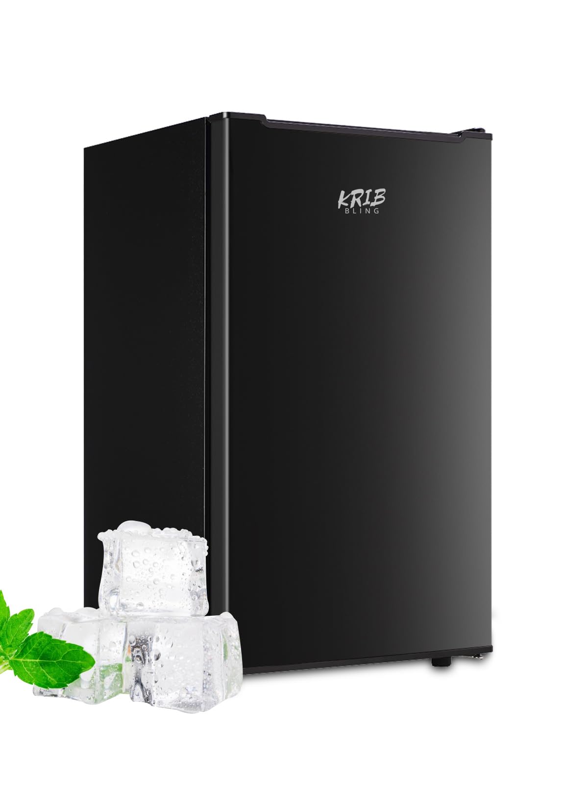 3.2 Cu.ft Upright Freezer with 3-Grade Temperature Control, KRIB BLING Mini Freezer with Wire Shelves, Suitable for Basement, Office, Black | Fridge.com