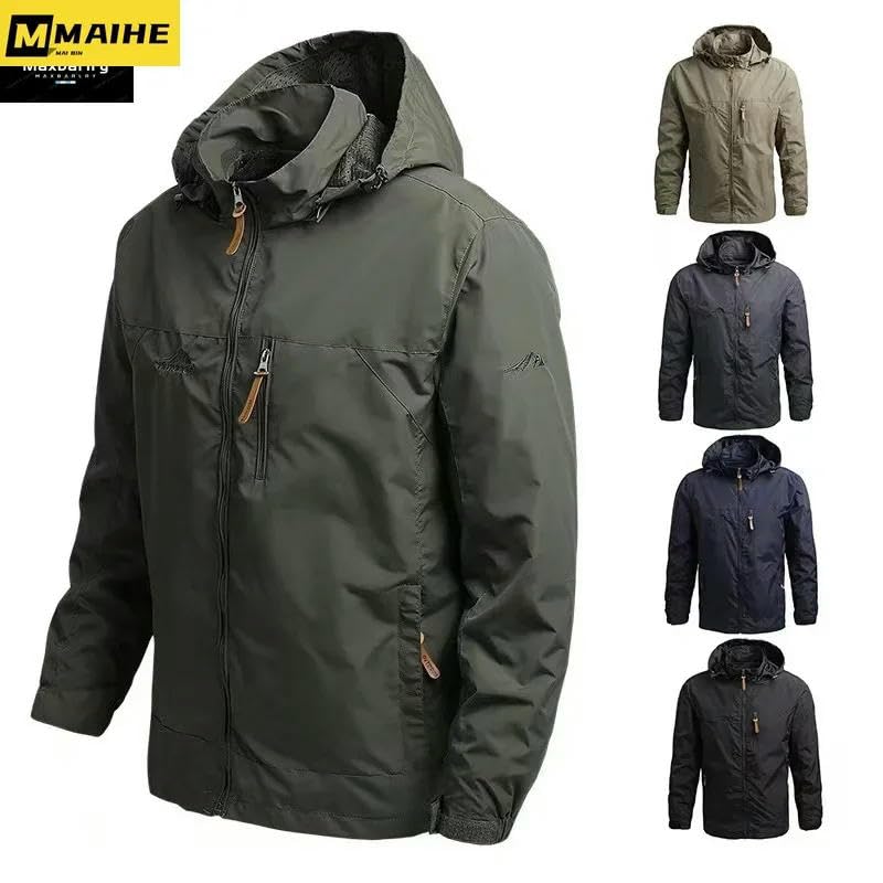 Veste d'automne décontractée pour homme veste légère mi-saison poche