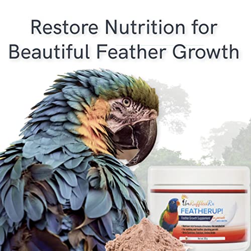 UnRuffledRx FeatherUp! Bird Multivitamin with Biotin for Beautiful Plumage - 90 gm - 240 Servings - Image 5