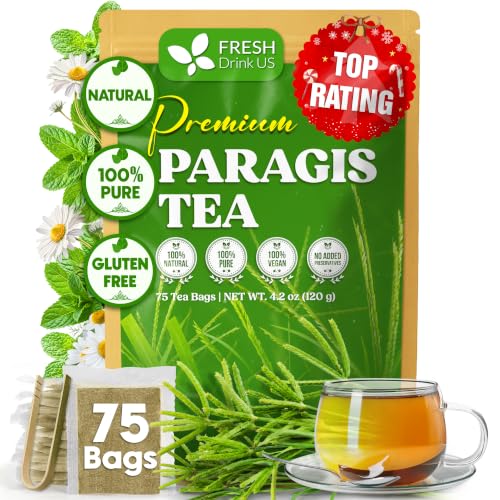 FreshDrinkUS, Premium 75 Paragis Tea Bags, 100% Natural &amp; Pure, Made with Natural Materials-Corn Fiber Tea Bags, Sugar/Gluten Free. Rich in Antioxidants.
