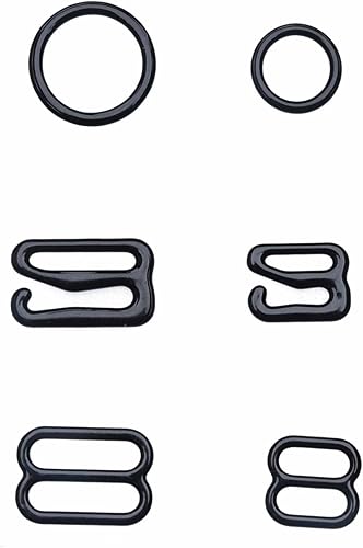 60 piezas de correa de sujetador de gancho anillo hebilla correa de metal sujetador deslizantes reemplazo para coser bikini traje de baño ropa