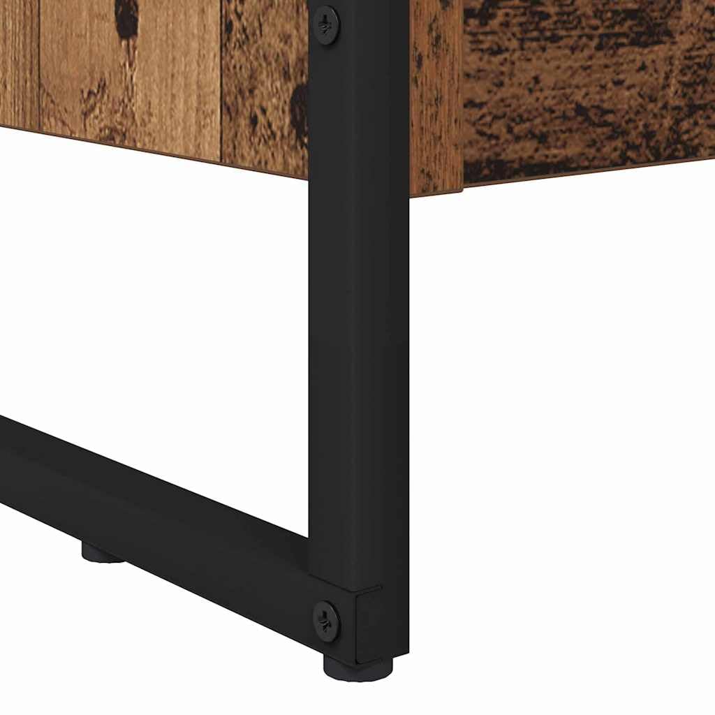Regał na książki o wyglądzie drewna o wyglądzie drewna, 80 x 30 x 155 cm, regał przemysłowy z drewna ze stalową ramą, otwarty design, do salonu, biura, sypialni