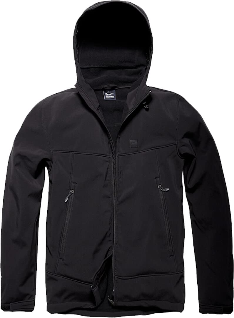 Vintage Industries Alford Softshell Männer Übergangsjacke schwarz Basics
