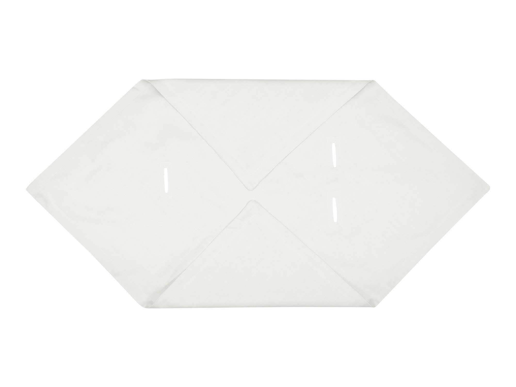 KraftKids Manta para silla de bebé en lino ligeramente verde y blanco, 75 x 75 cm, manta de bebé de muselina ligera y práctica para los días calurosos en verano