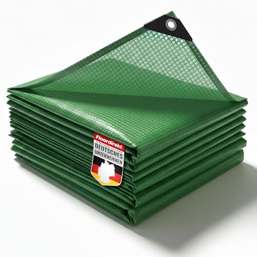 etm Abdeckplane 140g/m² wasserdicht 2x3m Grün Transparent Allzweckplane für Schutz vor Witterung - Top geeignet für Gartenbereich - UV-stabil beidseitig beschichtet, (Leno Grün Transparent)