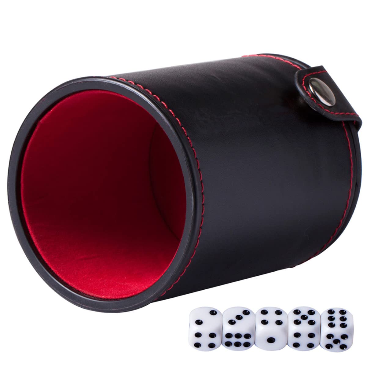 ibasenice 3 Sets Würfelbecher Polyhedral Würfel Leder Würfel Lagerung Container Für Unterhaltung