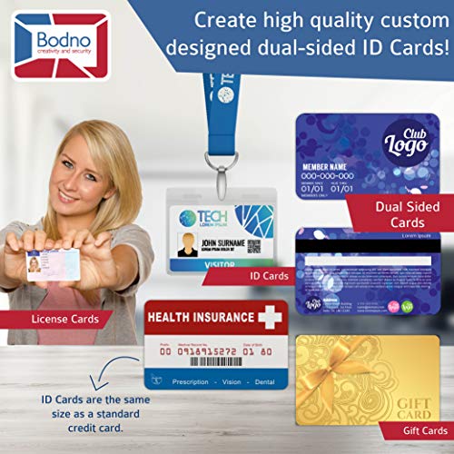 Fargo Hdp5000 Dual Sided Id Card Printer & Complete Supplies Package With Silver Edition Bodno Software #TOP2