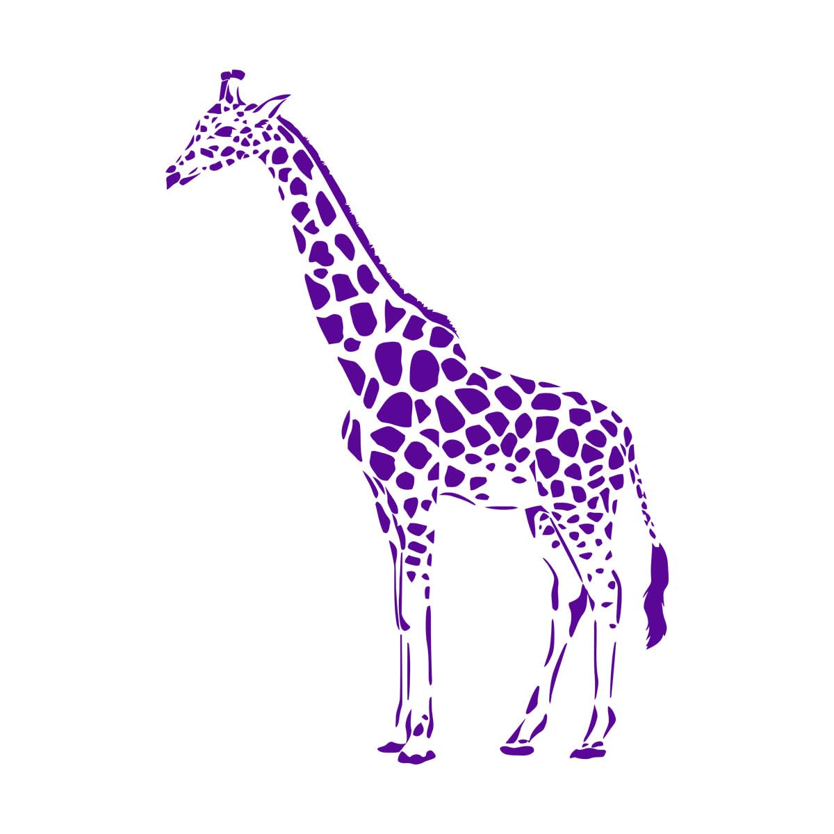 Kids Room Wall Decal Animal Giraffe Wall Sticker Safari Nursery Decor Removable Vinyl Art Cartoon Small - 42x57cm — image 1