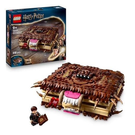 LEGO Harry Potter Chomping Monster Book Of Monsters – Interactive Toy with Pull-Back Motor & Chomping Mouth – incl. Neville Longbottom Minifigure - Gift for 9+ Year Old Boys, Girls & Fans - 76449