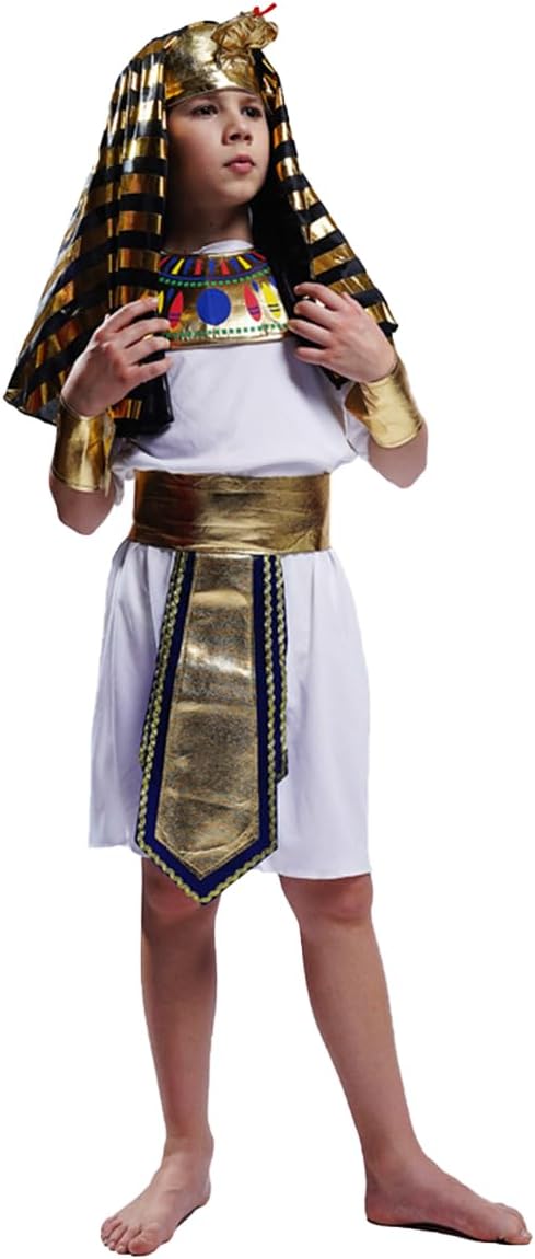 PGOND Egyptian Pharaoh Costume Kids Boys Role-play Egypt King Outfit