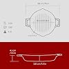 Lava Casting Round Frying Pan with Metal Handle, 30cm, Red