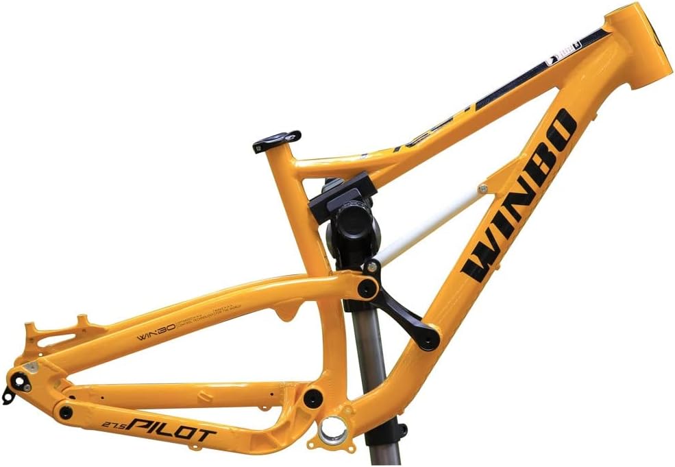 26er/27.5er Mountain Bike Suspension Frame 16.5'' Aluminium Alloy Bike Frame Disc Brake Thru Axle 12 * 142mm(Orange,27.5 * 16.5'')