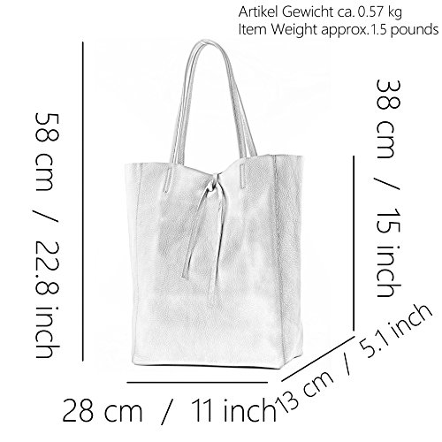 T163 - Ital. Large shopper bag with leather inner pocket4