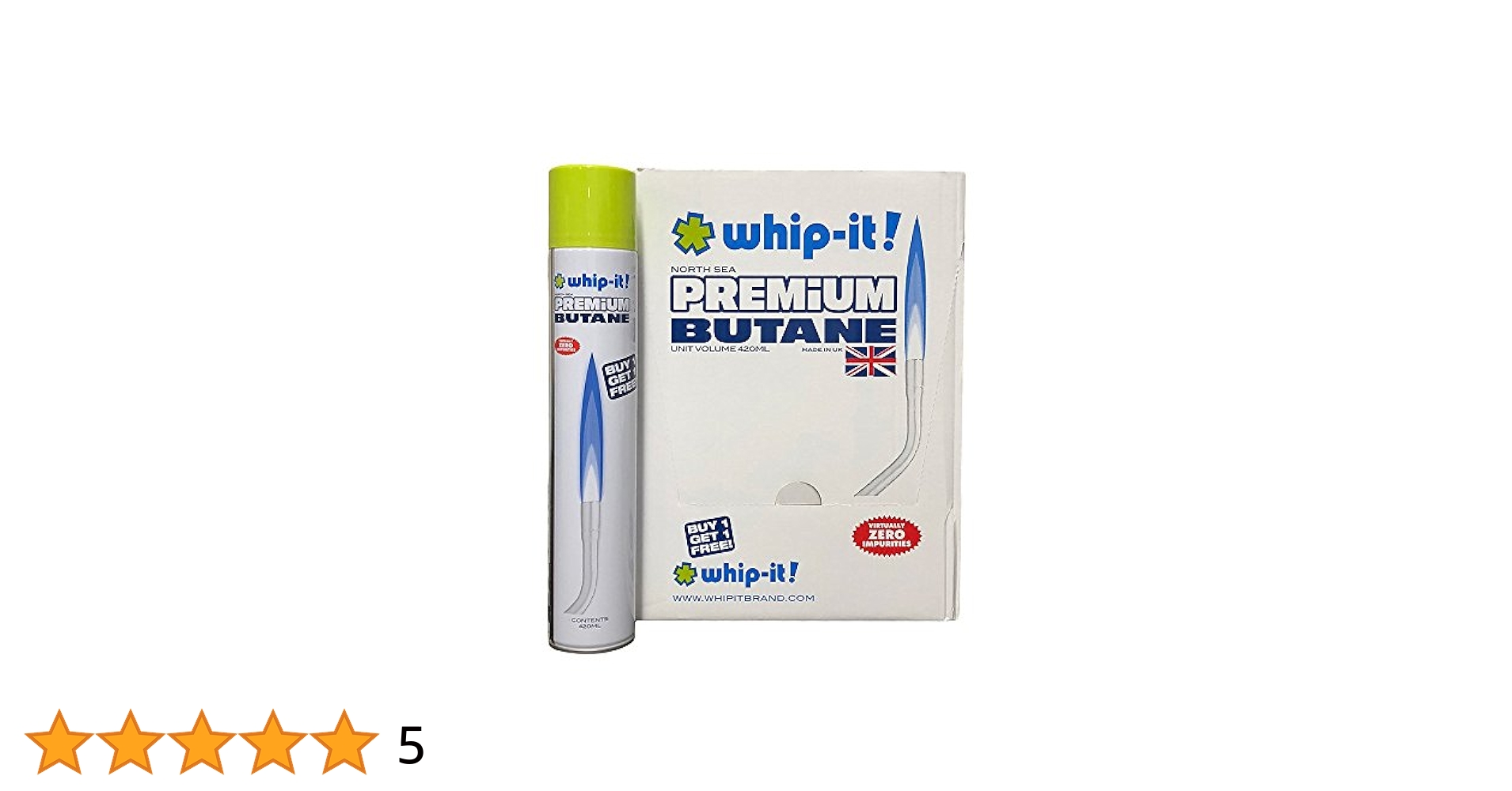 Amazon.com: Whip-It Premium Refined Butane 420ml - 1 Pack