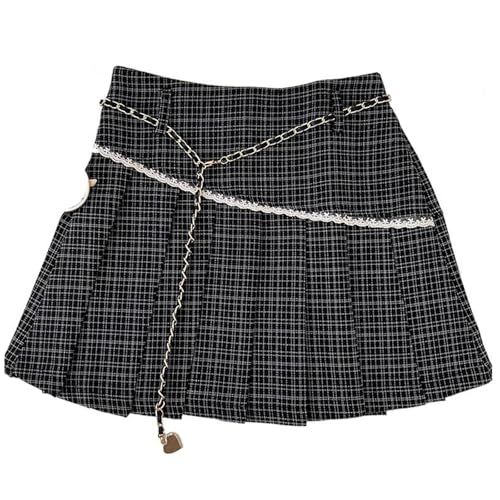 Women's Wrinkle Resistant Wool Pleated Skirt High Waisted