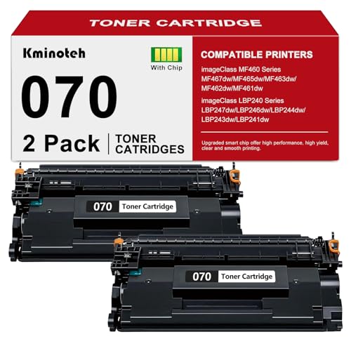 Kminoteh 070 Toner Cartridge Compatible for Canon 070 Toner Cartridge Compatible for Canon imageCLASS MF465dw MF462dw LBP246dw LBP247dw Printer (2 Pack)