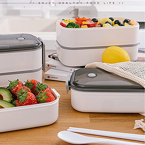 Setoragely Bento Box For Adults/Kids,All-In-One Stackable Bento Lunch Box,Ncludes 2 Stackable Containers,1600Ml-Microwave thumb #6