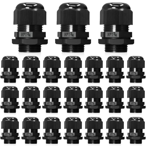 Presse-étoupe NPT IP68 en nylon robuste de 1,9 cm pour boîte électrique haut de gamme