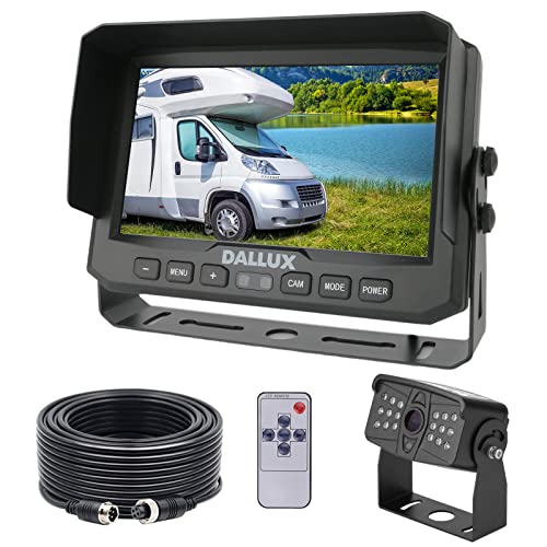 DALLUX Truck Backup Camera kit,HD 1080P Rearview Cab Cam with 7 inch Monitor+ 4 PIN Extension Cable for Bus/Truck/Van/Trailer/RV/Camper/Motor Home/Pickup/Harveste/Heavy Duty Vehicles(12V-24V) -  RCS7000