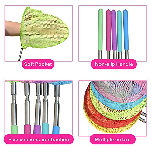 Rede telescópica de borboletas, Romacci Borboletas telescópicas Insetos mosquiteiros pequenos peixes