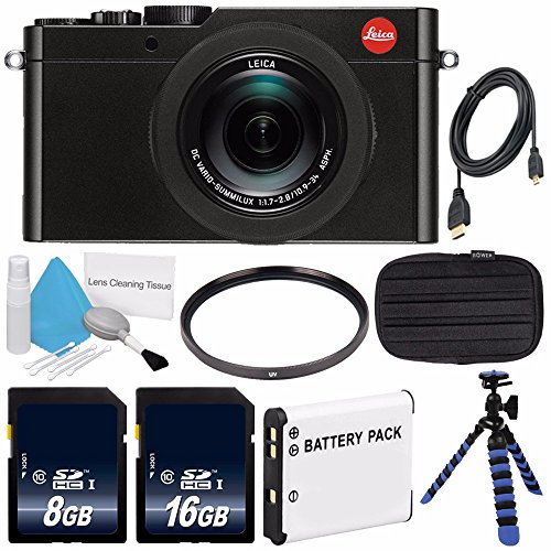 Leica D-LUX (Typ 109) Digital Camera (Black) (International Model) + DMW-BLE9 Replacement Lithium Ion Battery + Flexible Tripod with Gripping Rubber Legs