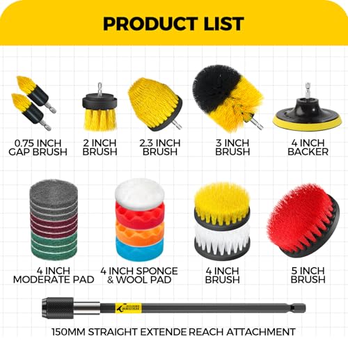 Holikme 17207 23Pack Drill Brush Attachments Set thumb #6