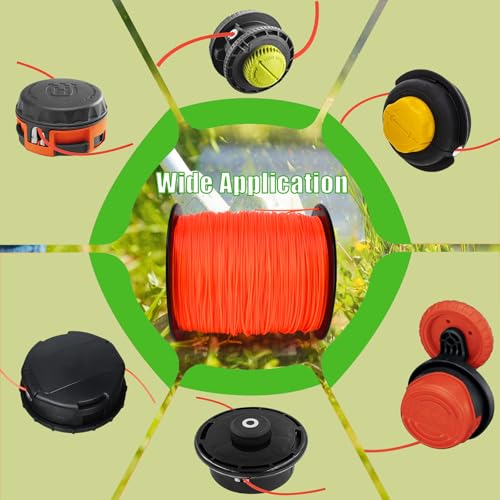 Supvintor 065 Trimmer Line, Trimmer String 065, Weed Eater String 065, Weed Wacker String 065, 0.065Inch-3000ft-5lb Commercial Grade Round String Trimmer Line Fits Most String Trimmer, Orange by Supvintor - Image 7