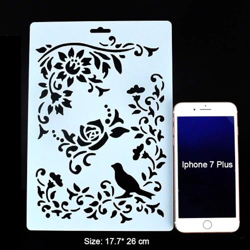 Image of SLGIFT DIY Decorative Stencil Template for Painting On Walls Furniture Crafts (Butterfly)