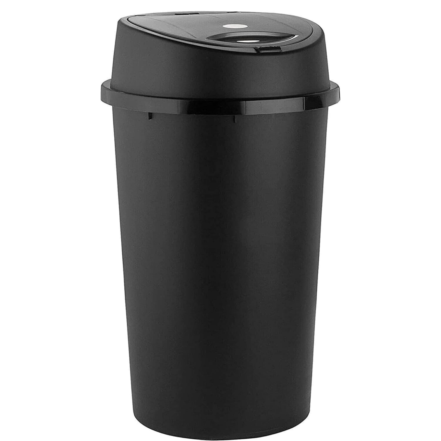 Easy Shopping 45 Liter 45L TOUCH BIN Black for Home Garden Office School Kitchen Bathroom Top Bin Portable Pedal Bin Removable Lid(Black)