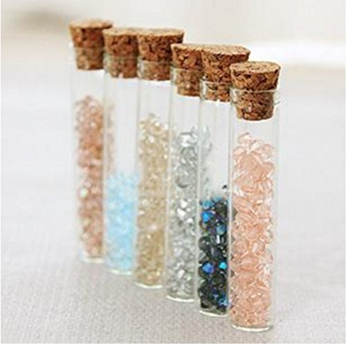 Warmshine 30 Pack 6Ml Clear Plastic Test Tubes With Wood Cork Stoppers For Scientific Experiments Party Favor,12X75Mm #TOP1