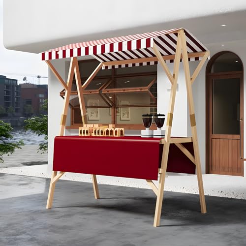 WDZDMYL Foldable Vendor Cart & Display Table, Portable Market Stall