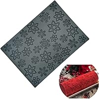 Vista 1 de Kit de patrón de copo de nieve de Navidad, tapete de textura, molde de silicona para tartas, mousse, postre, utensilios para hornear