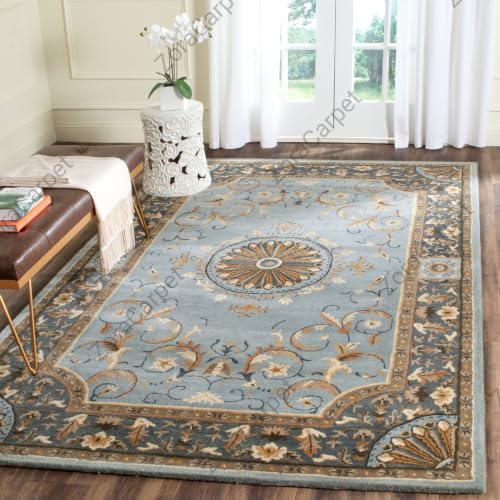 Image of Hand Tufted Modern Design Exported Collection High Low Pattern Wool Carpet for Living Room, Bedroom & Hall (Multi H, 15 x 20 Feet)