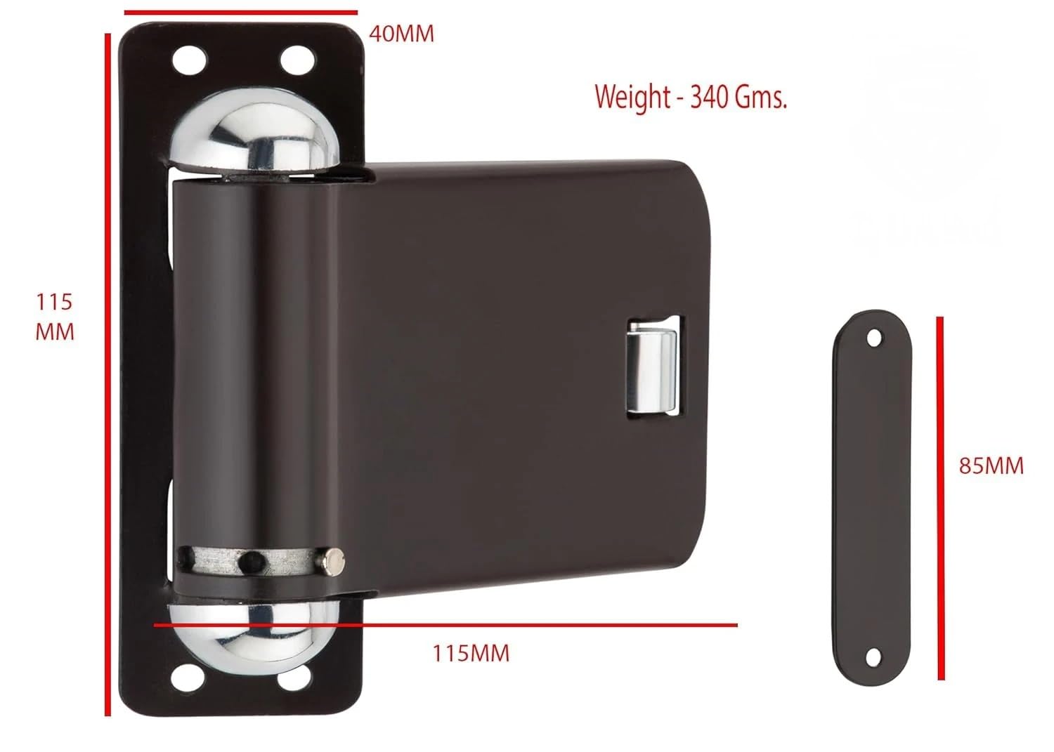 Heavy Duty Iron Door Closer - Adjustable & Secure -2