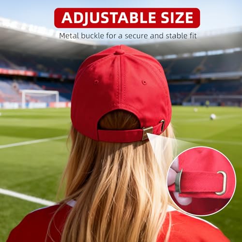 Gorra de fútbol ajustable 2026 roja unisex miniatura 5