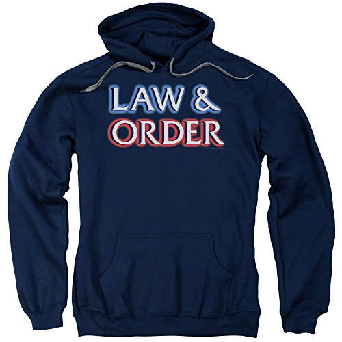 Law & Order Crime Legal Drama TV Series NBC Logo Adult Pull-Over Hoodie Blue image 2