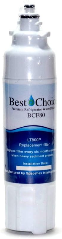 Best Choice Water Filters BCF80 Compatible With LG LT800P Certified Refrigerator Replacement Cartridge Fits ADQ73613401, ADQ73613402, Kenmore 9490, 46-9490, 469490 (3-Pack)