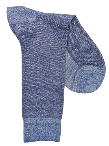 4450 Pique Texture Knit Linen Cotton Blend Socks