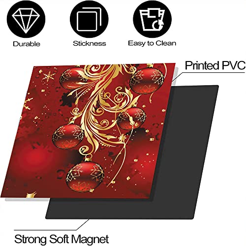 Homa Christmas Dishwasher Cover Magnet Christmas Decorations Wind-Bell Refrigerator Magnetic Bowknot Decor Fridge Vinyl Decal For Home 23 Inches W X 26 Inches H #TOP5