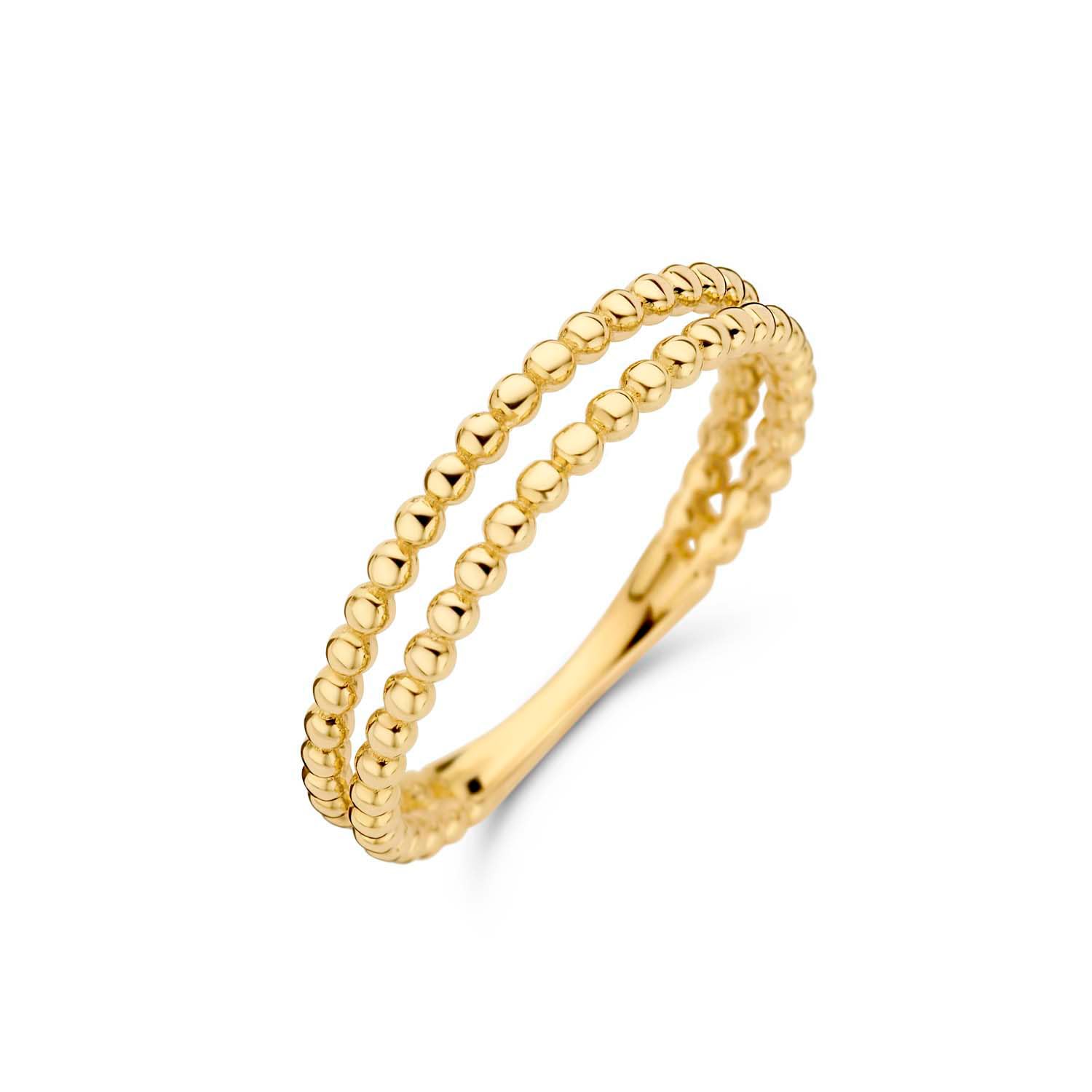 Goldring Damen | 14 Karat 585 Echtgold | Jackie Minori Bubble Twin Ring JKR22.212