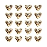 Mejora tu espacio con 20 imanes de nevera en forma de corazón dorado y plateado, hechos a partir de resinas e imanes potentes para sostener fotos, notas, etc