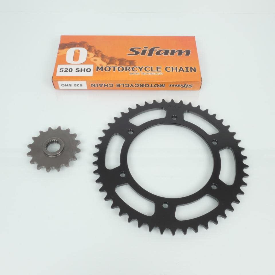 Kit chaîne Sifam compatible avec Moto BMW 650 G Gs Sertao 2012 à 2016 16 x 47 pas 520