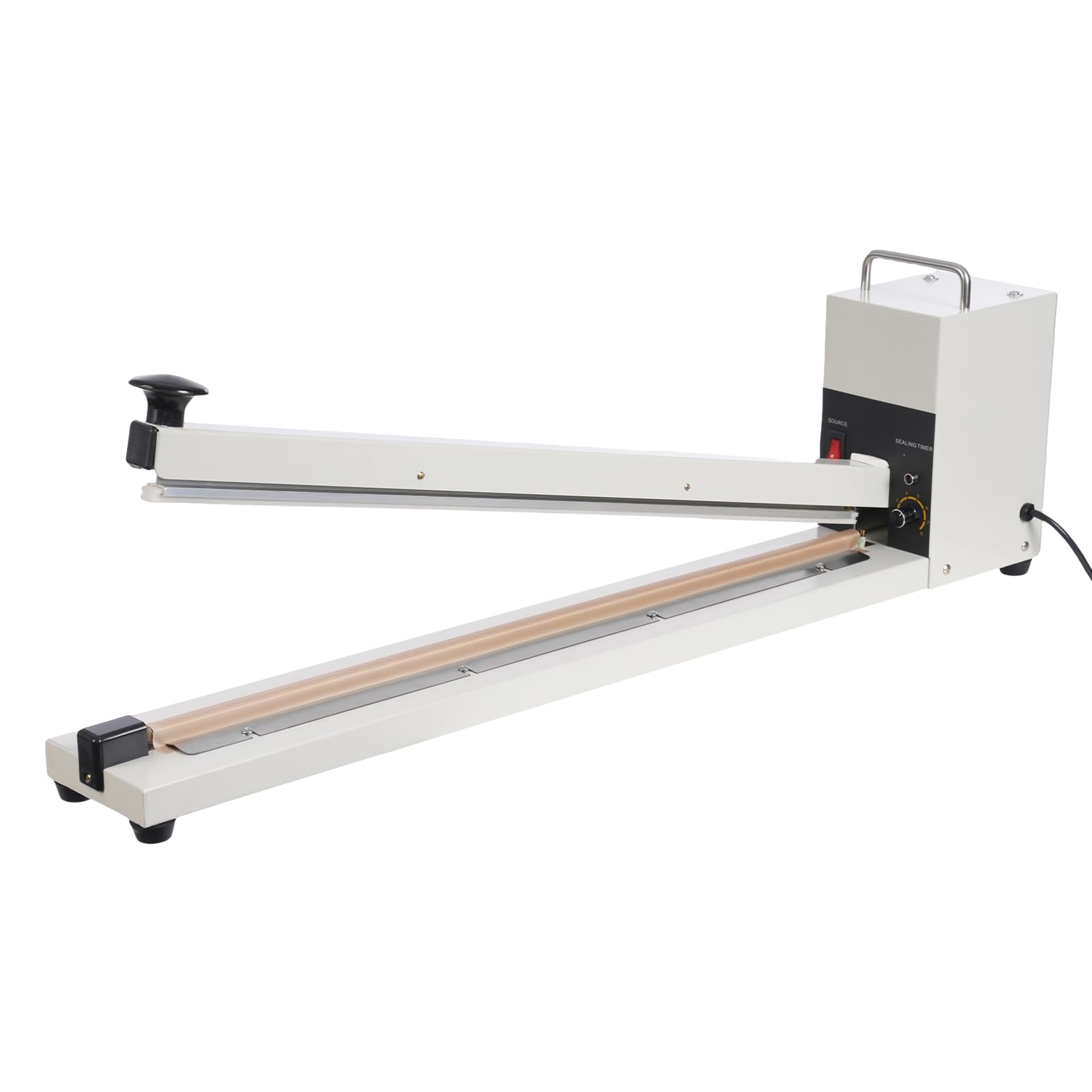 Hand Impulsschweißgerät, Heißsiegelmaschine 600mm, 800W Impuls Schweißgerät, Tragbare Handdruckende Verpackungsgerät, für Plastiktüten, Alufolienpapier, Kraftpapiertüten