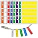 Selbstklebende Kabeletiketten, Kabel Beschriftung Beschriften Kabelaufkleber Wasserdichte Kabelkennzeichnung Sortiert 8 Farben 16 Blatt Labels Haltbar Kabel Aufkleber 240Pcs