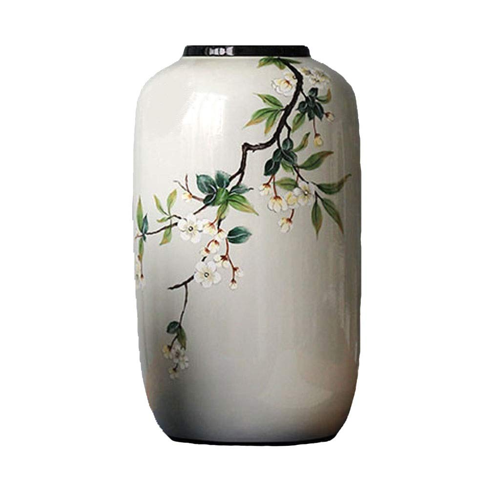 Vase en céramique de style chinois TUSUOD rond et rétro pour décoration de salon