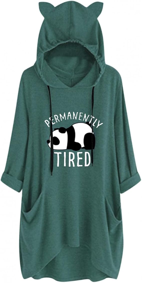 Amazon Ruji レディース ネコ耳 パーカー トレーナー ワンピース 長袖 可愛い 猫耳 付きひも 薄手 ロングコート 柔らかい 学生 アウター ゆったり パンダ プリントシャツ 大きいサイズ アニメ風 キュート お出かけ スウェット トップス 体型カバー コート ジャケット Amazon Ruji レディース ネコ耳 パーカー トレーナー ワンピース 長袖 可愛い 猫耳 付きひも 薄手 ロングコート 柔らかい 学生 アウター ゆったり パンダ プリントシャツ 大きいサイズ アニメ風 キュート お出かけ スウェット トップス 体型カバー コート ジャケット