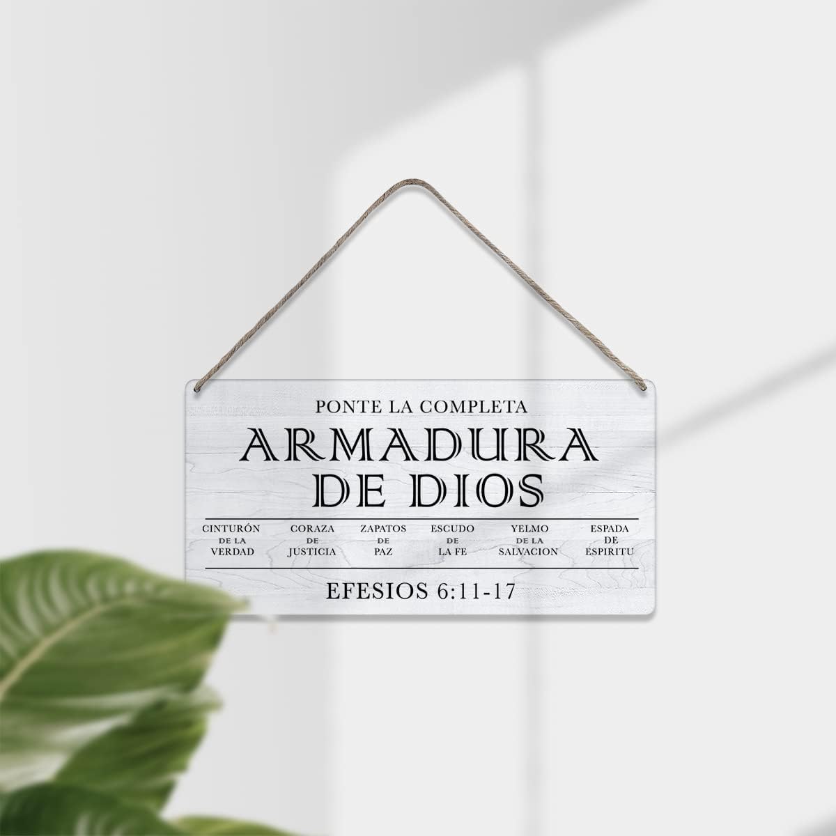 Bible Verse Home Wall Decor La Armadura De Dios Efesios 6:11 Scripture Signs Rustic Hanging Wall Plaque Wooden Christian Religious Sign - Image 4